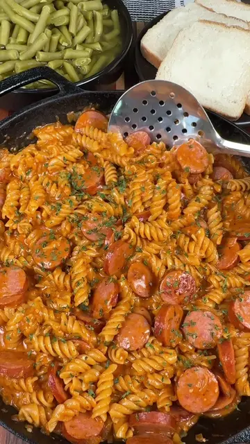 One Pan Kielbasa Pasta is an easy hamburger helper style dinner that is easy to 