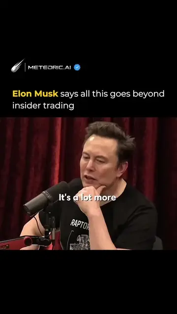 Elon Musk says the problems facing society go far beyond insider trading. During