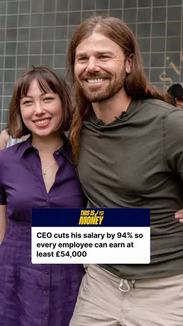 CEO cuts his salary by 94% so every employee can earn at least £54,000 💷👏 Grav