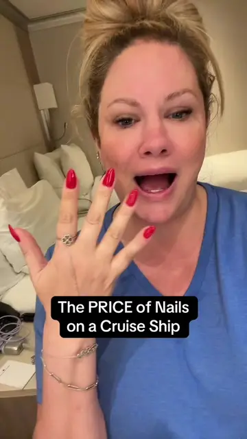 The price to get my nails done on board a cruise ship is outrageous but I’m happ