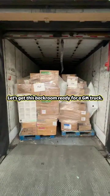 POV: Getting the backroom ready for the GM truck. 🚛📦 A lot has to happen befor