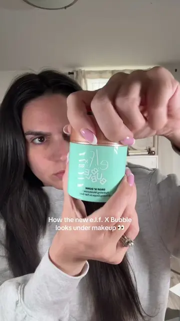 Testing drop n dunk under makeup 🤍✨ best collab @e.l.f. Cosmetics x @Bubble Ski
