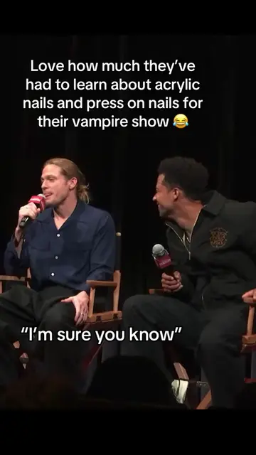 When Sam meets fans and they show him their nails he asks if they’re acrylic or 