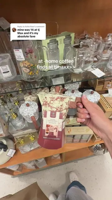 Replying to @Ashie Baer affordable at-home coffee finds at tjmaxx right now!! al