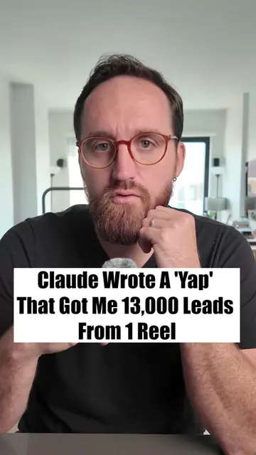 Claude wrote a Yap that pulled over 13k leads from and Instagram reel #instagram