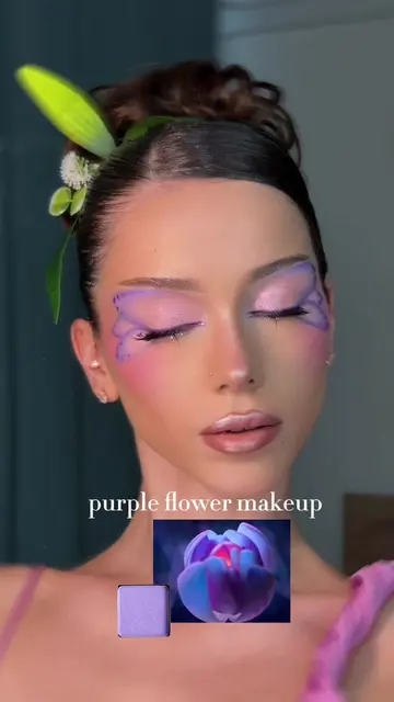 purple petal glam✨💜🪻 #makeup #creativemakeup #makeuptutorial #flowermakeup 