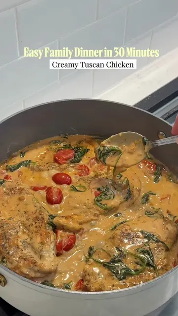 Creamy Tuscan Chicken 🍗✨ This creamy Tuscan chicken is packed with juicy season