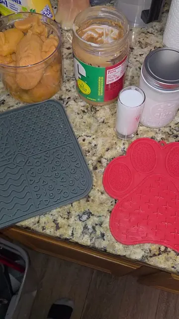 Using a lick mat for your dog is a great source of enrichment! 30 minutes of lic