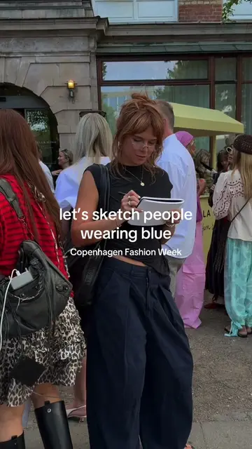 Blue skies, blue fits but no blue moods at Copenhagen Fashion Week ✍️ sketched a