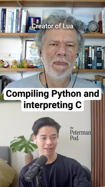 Did you know you can interpret C and compile Python? This is Roberto who is the 
