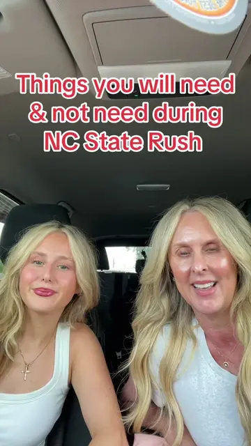 Here’s some things my daughter used and didn’t use during rush week at NC State.