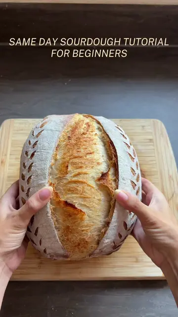 My beginner friendly same day sourdough bread recipe with timestamps🍞✨ This is 