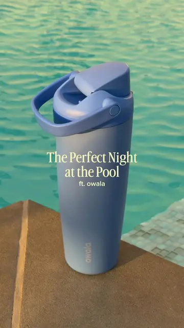 Enjoying the second half of summer at the Pool with @Owala! Owala is having a ba