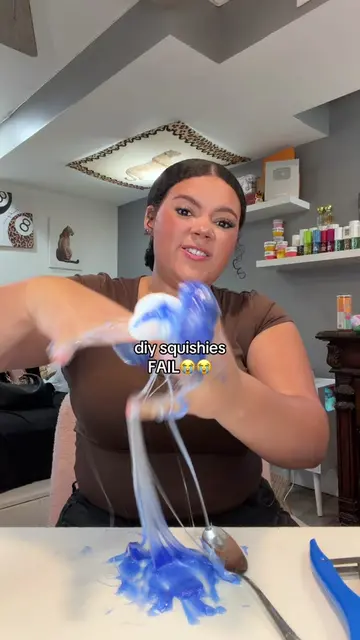 this was a mess oh my😭 #fail #gonewrong #diysquishy #squishies #funny 