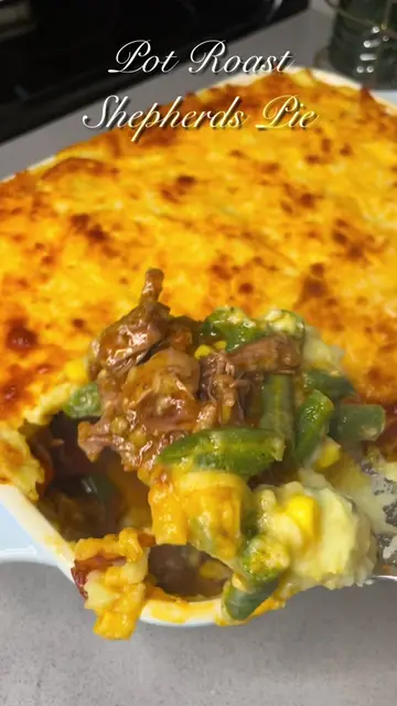 This Cheesy Pot Roast Shepherd’s Pie is the ultimate cozy fall dinner! Made with