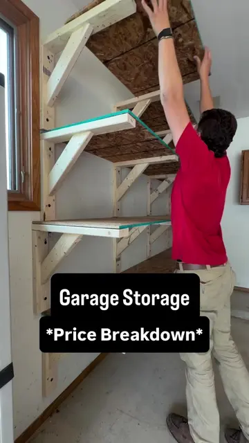 Built these heavy-duty garage storage shelves for just over $130. 💪 If your gar