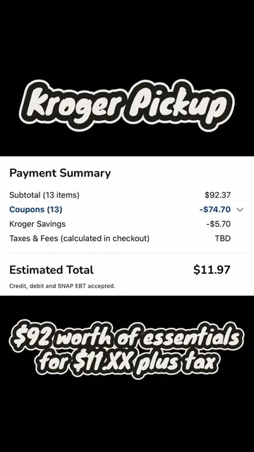 🚨 NEW WEEK = NEW KROGER PICKUP DEALS! 😮‍💨🛒 Y'all… grab OVER $92 in household