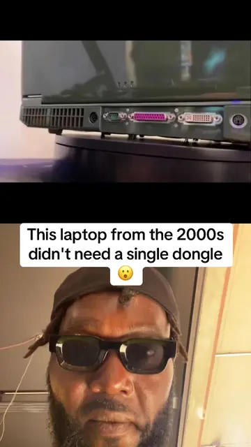 This chunky green laptop from the early 2000s proudly displays every port imagin