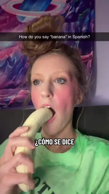 Learning how to say banana in Spanish #learnspanish #LanguageLearning #edtech #s