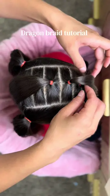As requested, here is a dragon braid slowed down with minimal cuts! ❤️ so many d