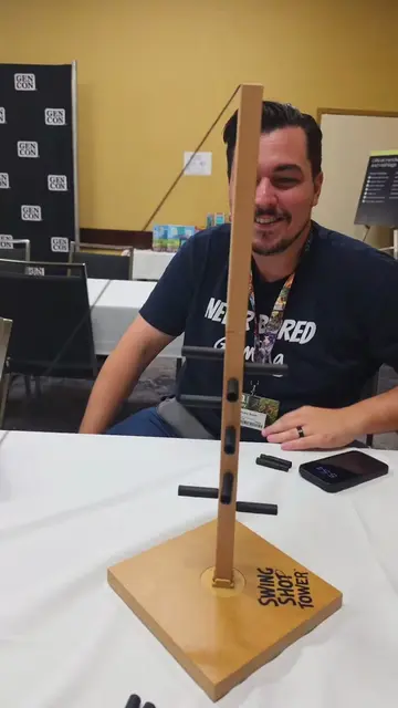 Nothing but net!! Swing Shot Tower is a pretty unique game we saw at Gen Con! . 