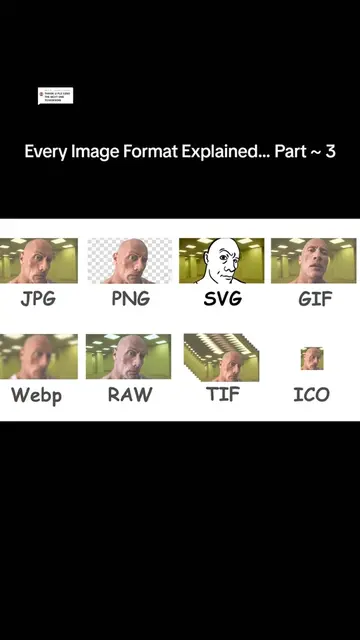 Replying to @._.asyraf  Part 3 ~ Every Image Format Explained JPG, PNG, SVG, GIF