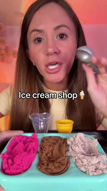 What’s your favorite ice cream?🍦 mines cookie dough #asmr #asmrsounds #asmrvide