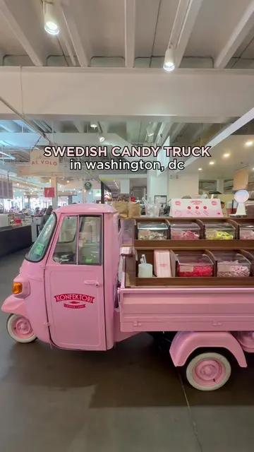 Enjoy premium, Swedish pick-and-mix candy from this cute candy truck at Union Ma