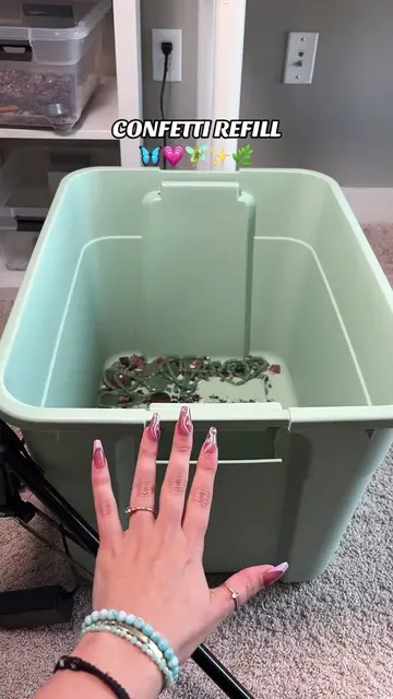 new crystal confetti bin!! the wealth mix is restocked!! ✨🧚🌿 #crystalconfetti 