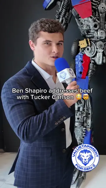 Ben Shapiro and Tucker Carlsons beef explained 🤔 #politics #foxnews #drama #gos