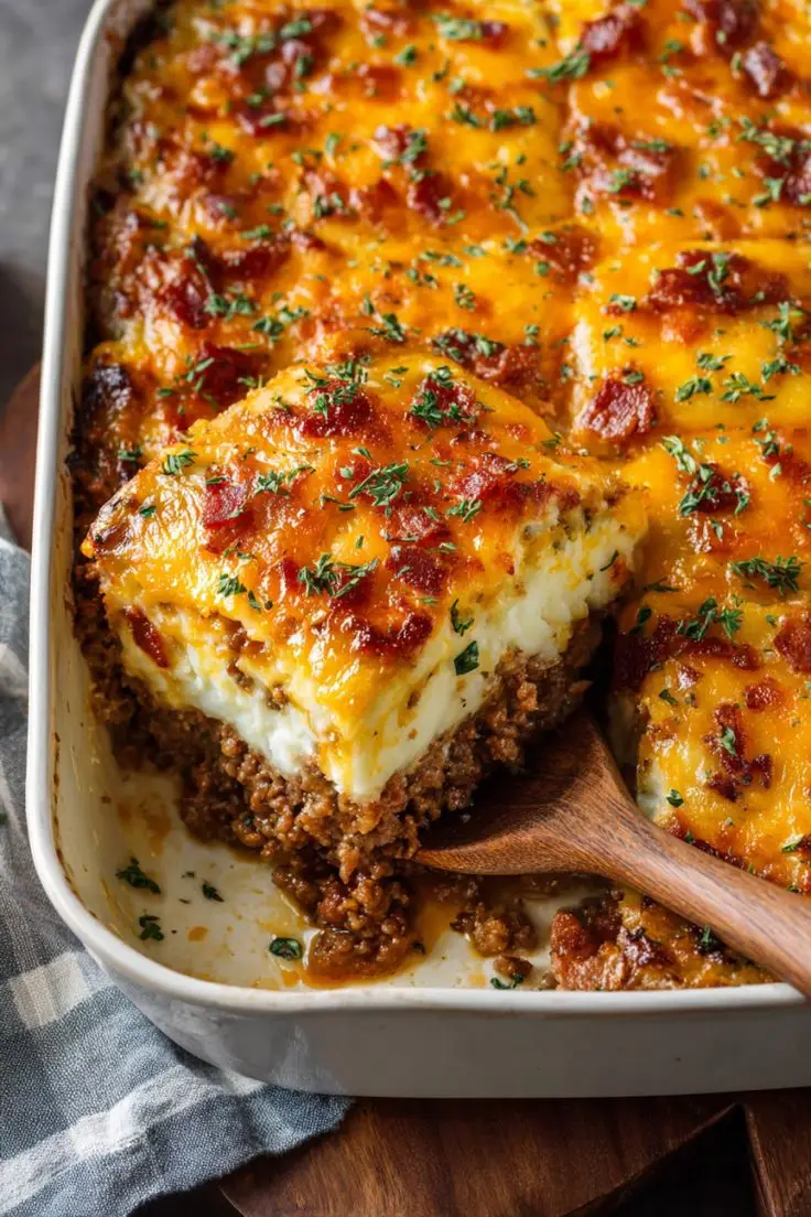 Mashed Potato and Meatloaf Pie Prep Time: 20 minutes Cook Time: 45 minutes Total