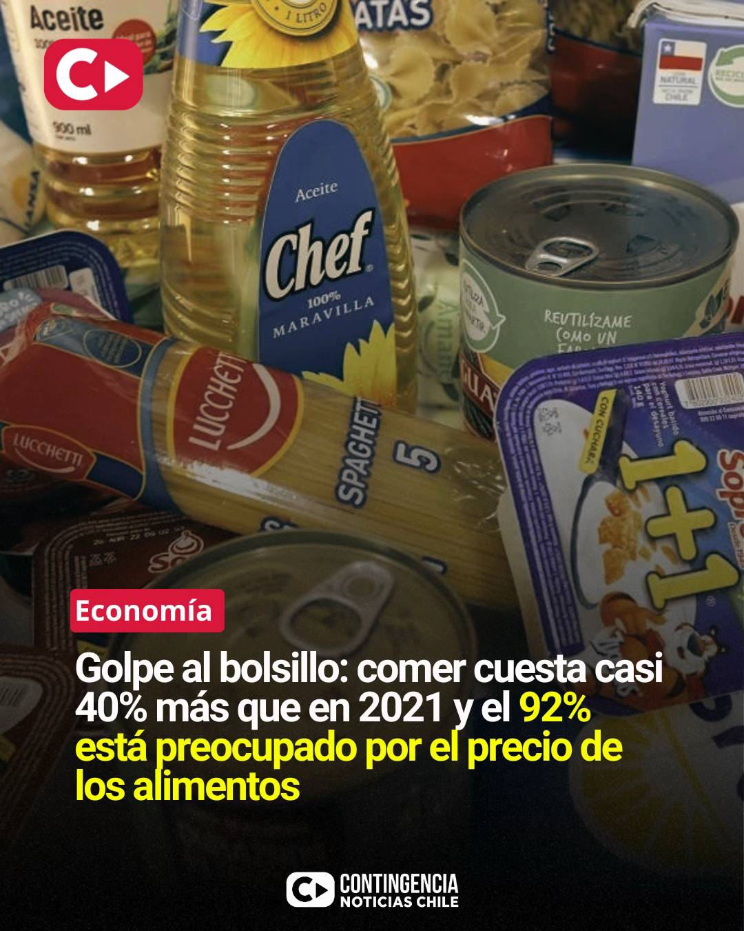 🔴 La comida no da tregua: cuesta casi 40% más que en 2021 y preocupa al 92% de 