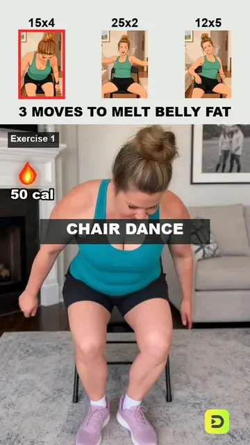Seated, simple, and still a little spicy 🔥 Try this chair dance flow with the D