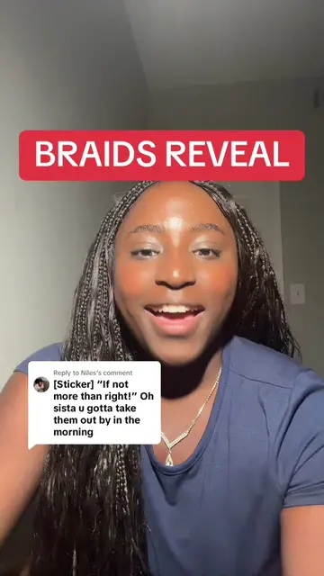 Replying to @Niles *YES I TOOK THEM DOWN IMMEDIATELY*🤣🤣☠️☠️😂🫶🏿 Braid reveal