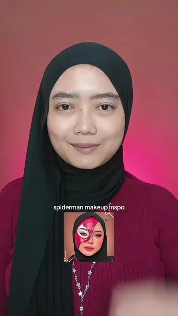 join spiderman makeup trend ib kaka cantik @viraaarn meskipun belum serapih suhu