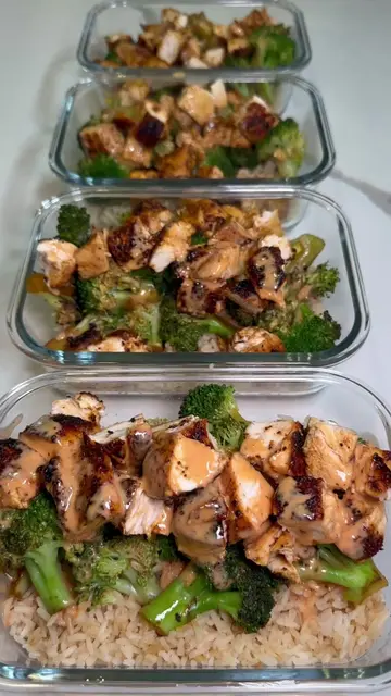 🍗 Chicken, Broccoli, & Rice Bowls 🥦🍚 Easy 4-day meal prep that’s high-protein