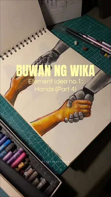 Finally part 4! Another hand position for buwan ng wika poster making!  #buwanng