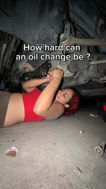 I will persevere until I get it 🤣any tips #carvids02 #cargirls #oilchange #DIY 