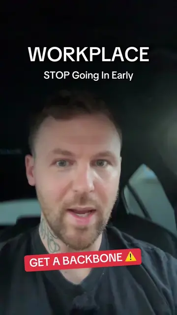 STOP GOING IN EARLY AND WORKING FOR FREE #working #jobs #9to5 #fyp #workplace @E