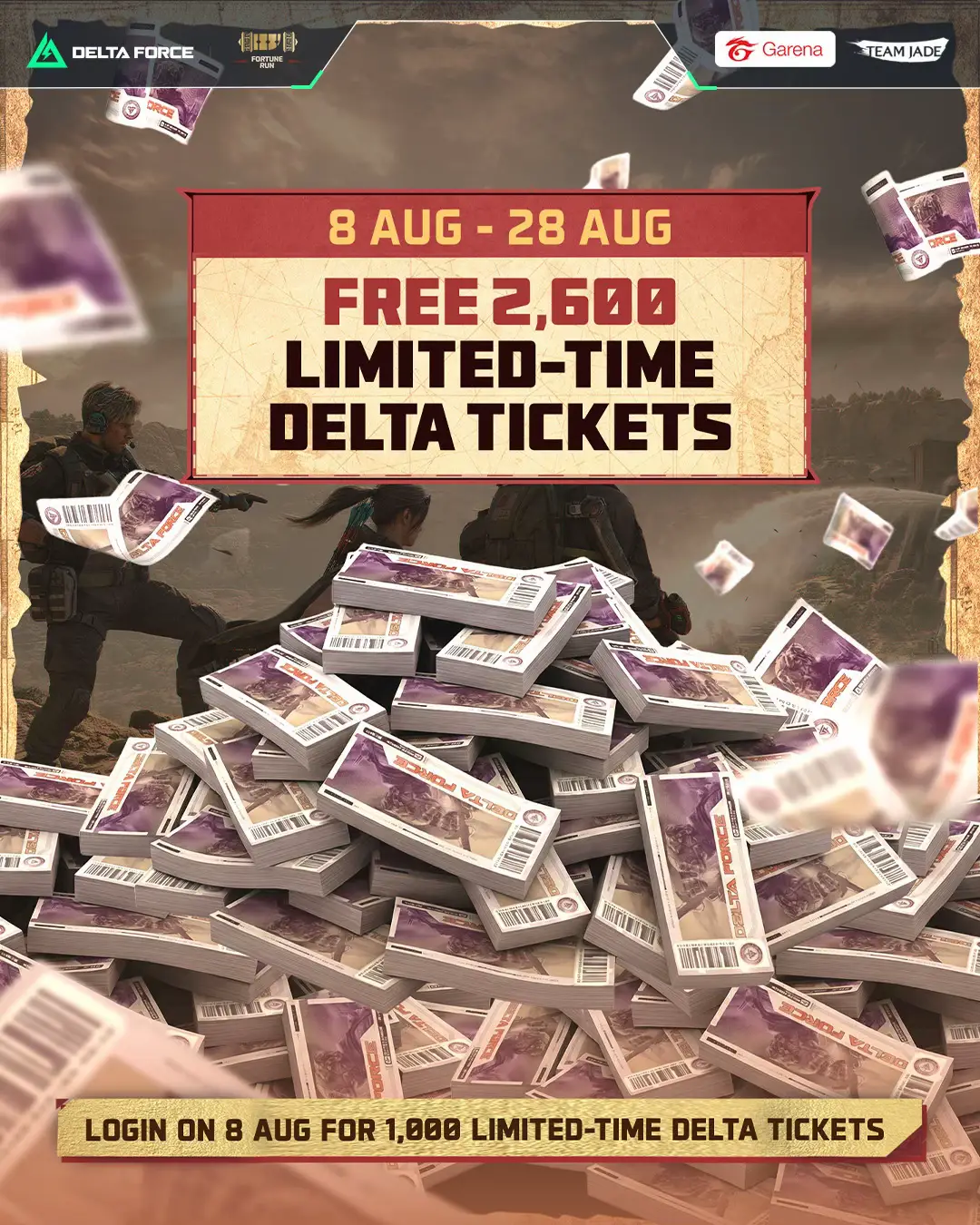 🎟️ FREE 2,600 DELTA TICKETS ARE UP FOR GRABS! 🎟️ Operators, load in and stack 