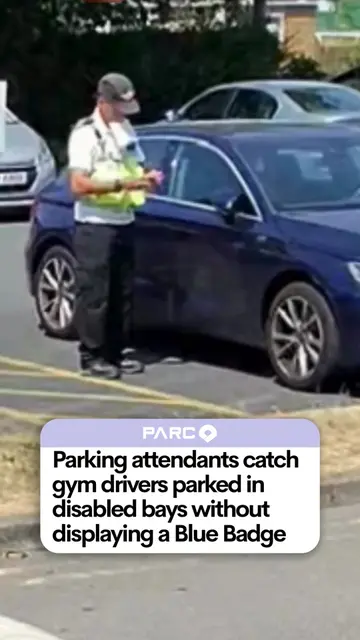 Parking attendants were out checking disabled bays at this gym 👀 In the video, 