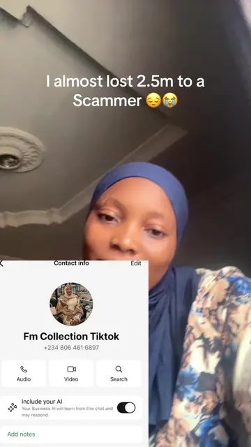 "Story time! I almost lost ₦2.5 million to a scammer. 😳 I met someone on TikTok