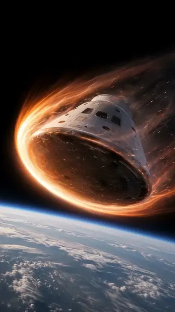 Why does a spacecraft become a glowing fireball during reentry? At nearly 25,000