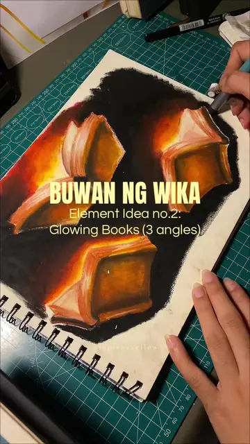 Buwan ng Wika poster making Element idea no.2 : Glowing books (3 diff angles). Y