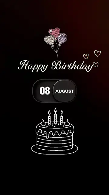 Happy Birthday 08 August Template-Just click "Capcut Anchor (try this template) 