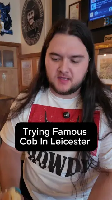 Trying famous cob in Leicester 