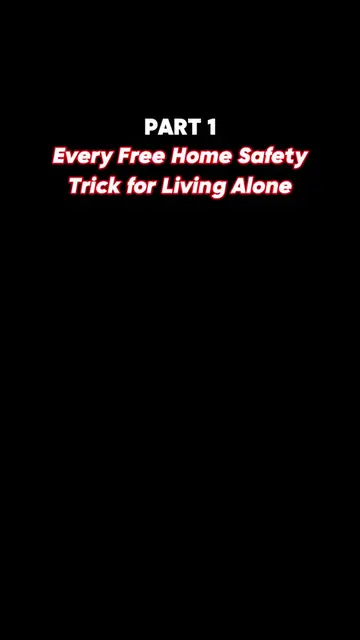#homesafety #livingalone 