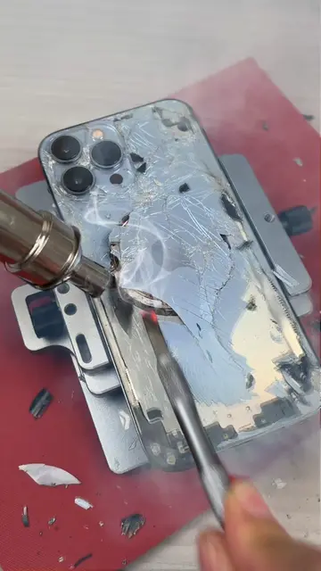 iPhone 13 Pro Max Cracked Back Glass Replacement #foryoupage  #usa  #DIY #satisf