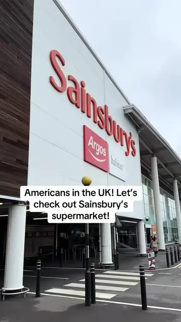 Americans in the United Kingdom checking out a Sainsbury’s for the first time #a