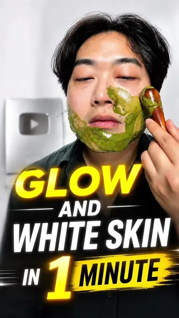 GLOW AND WHITE SKIN IN 1 MINUTE✅#DIY #healthy #beauty #routine #Koreanskincare 